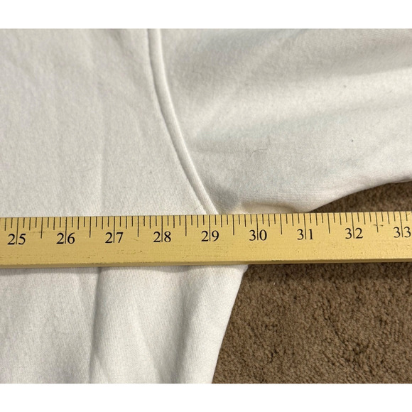 Vintage Yale University Lux Et Veritas Sweatshirt Embroidered White XL - Picture 8 of 9